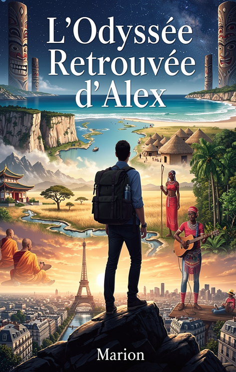 L'Odyssée Retrouvée d'Alex — couverture de livre Aventure généré par LIVRATA (IA)